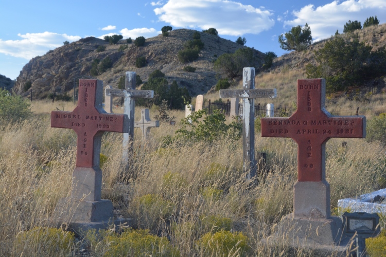 graves at Cerrillos cemetery